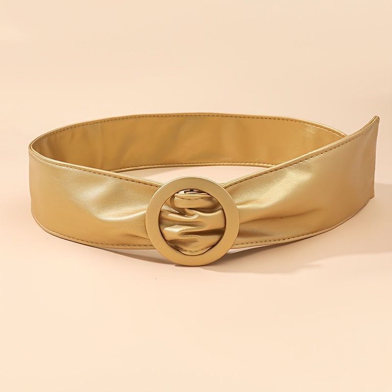 Stylish Waist Belt with Decorative Buckle for Women's High End Look